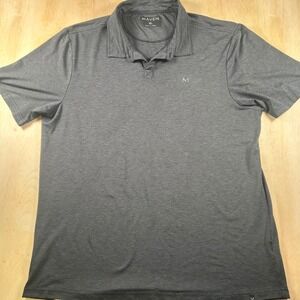 Maven Co-Op Mens XL Charcoal Gray Heather Performance Golf Polo Shirt MV00010M